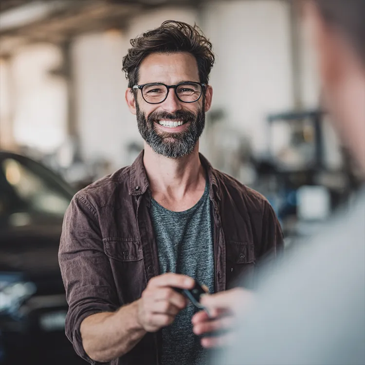 Autoschlüssel nachmachen Frankfurt – zufriedener Kunde erhält neuen Schlüssel Autoschlüssel kopieren Frankfurt – zufriedener Kunde erhält neuen Schlüssel